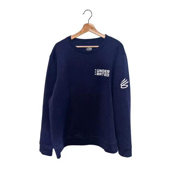 Steph Curry Underrated Golf Crewneck Sweatshirt Blue 2XL NWOT Rare Player Gift